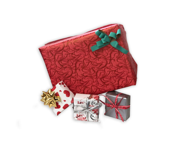 idea regalo san valentin papel olas rojas